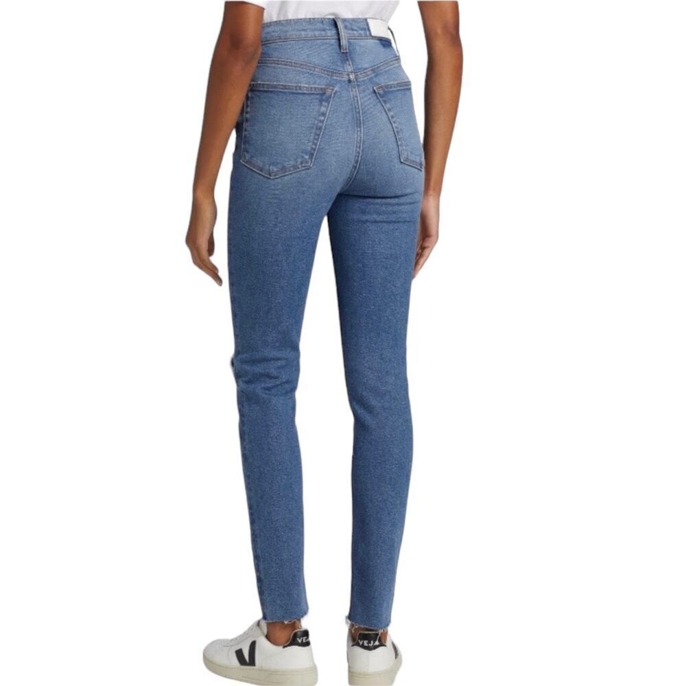RE/DONE Jeans 90’s Skinny Ultra High Rise Broken Through w/ Rips Size 28 - Picture 3 of 14